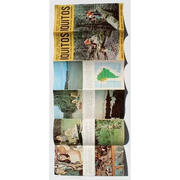Vtg 1960s - 1970s Jungle Visiting Iquitos Peru Peruvian Tourist Bureau Brochure - Picture 4 of 4